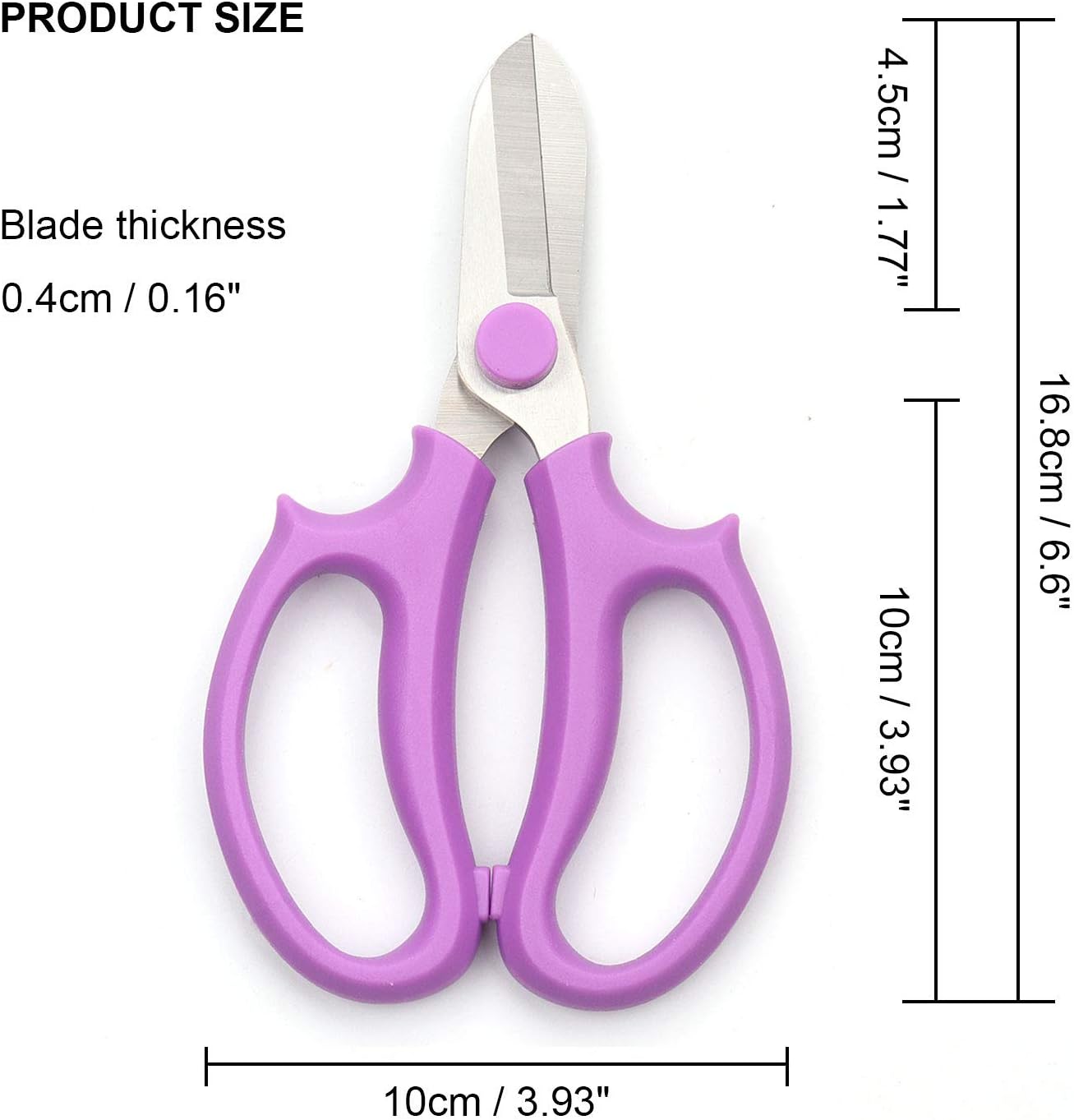 Garden Pruning Shears Scissors with Comfort Grip Handle, Premium Steel Professional Floral Scissors, Perfect for Arranging Flowers, Pruning, Trimming Plants, Gardening Tool (Pink)
