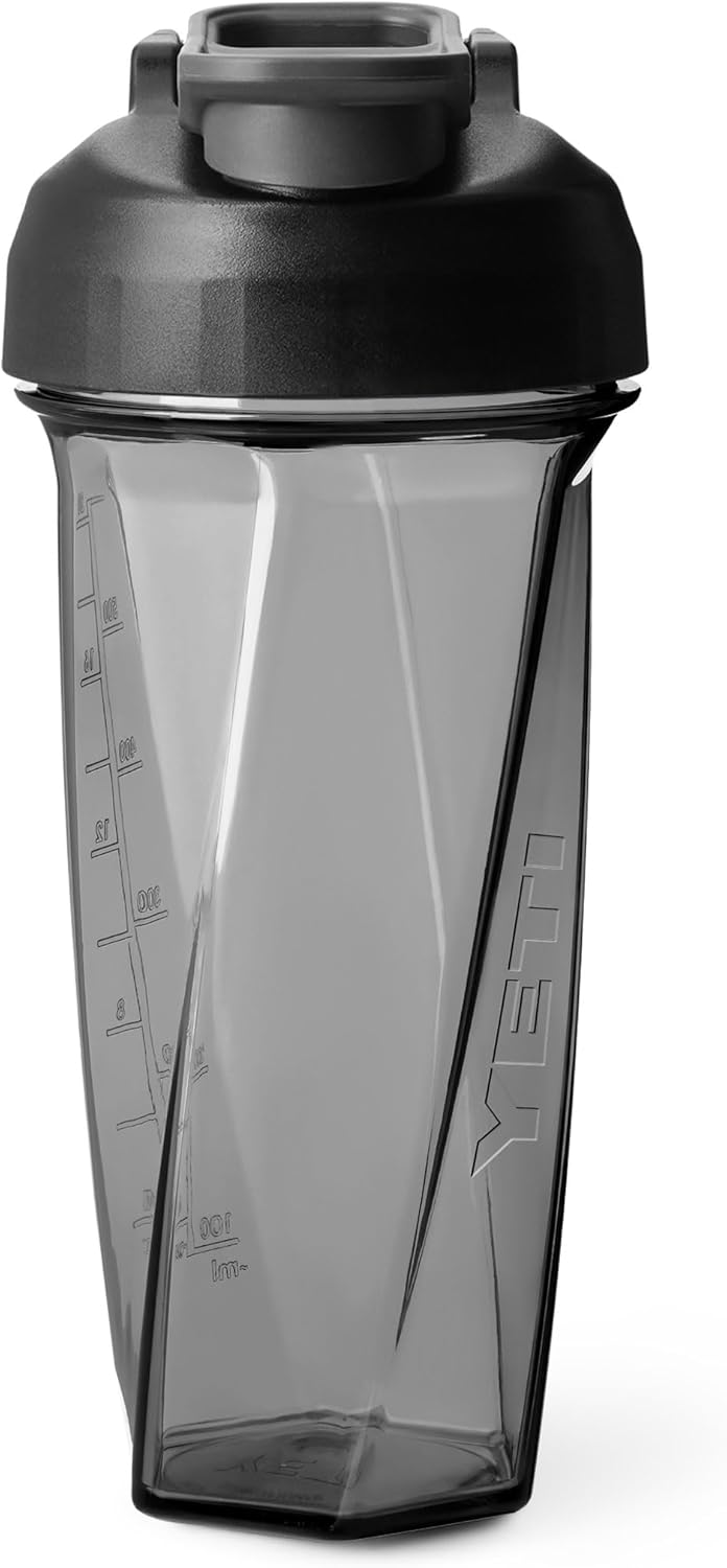 YETI Yonder Helimix Vortex Blender Shaker Bottle Holds up to 20oz | No Blending Ball or Whisk | USA Made | Portable Pre Workout Whey Protein Drink Shaker Cup | Dishwasher Safe, Clear