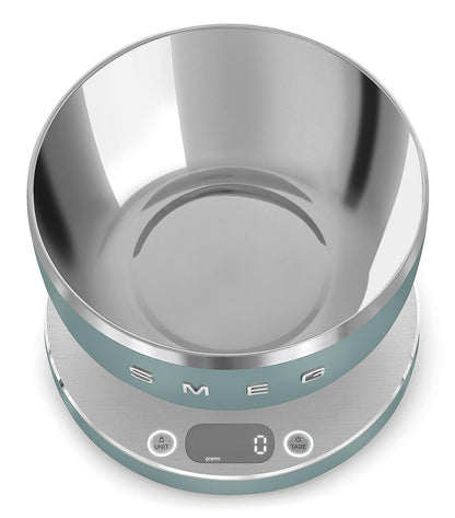 SMEG Contemporary Digital Kitchen Scale with Removable Bowl (Black)