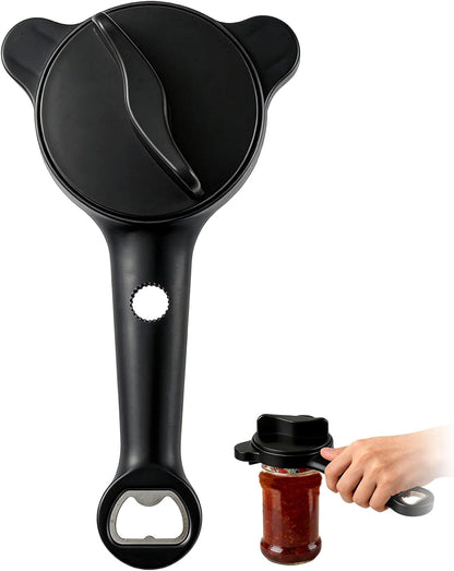 4 in 1 Multi-Purpose Jar Opener,Adjustable Stainless Steel Jar Opener,Multi-Functional Retractable Jar & Bottle Openers,Multi Size Lid Tool for Jars Cans Wine Bottles,Home Kitchen Helper (Beige)
