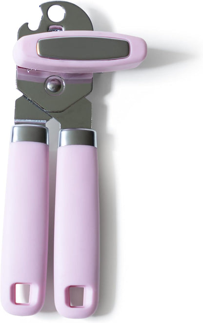 Professional Grade Handheld Manual Multifunction Can Opener & Bottle Opener With Magnet Heavy Duty and Smooth Handle With Comfortable Grip - Pink - EEF Group