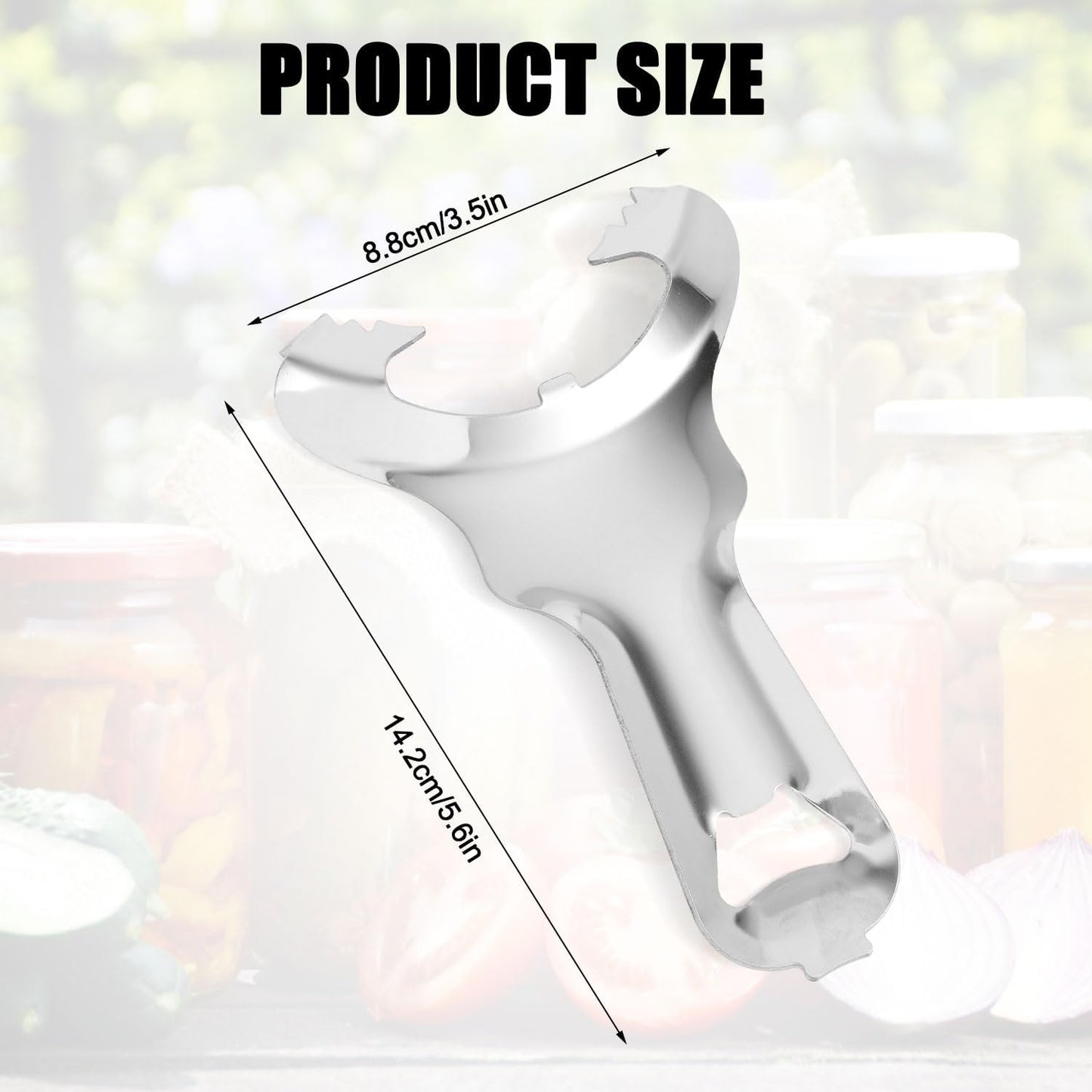 2pcs Jar Opener for Mason Jar, Stainless Steel Opener Multifunctional Canning No Lid Dent Or Damage Lid Bottle Handheld Top Remover Tool for People with Weak Hands