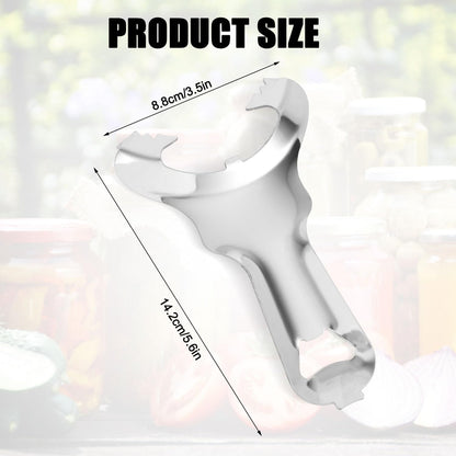 2pcs Jar Opener for Mason Jar, Stainless Steel Opener Multifunctional Canning No Lid Dent Or Damage Lid Bottle Handheld Top Remover Tool for People with Weak Hands