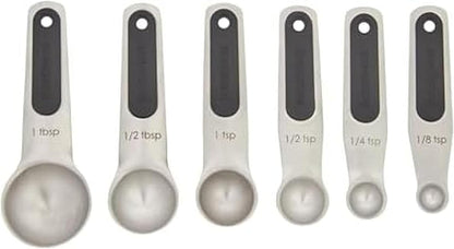 Farberware Professional Stainless SteelMeasuring Spoons Precision and Ease in Every Scoop, Features Magnetic Handles for Easy Storage, Dishwasher Safe