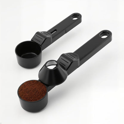 Scoop Funnel Measuring Spoon, 1 Pack 2 Tbsp Scoop with Built-In Funnel and Leveler, for Protein Powder, Pre-Workout and Ground Coffee, Anti-Spill Pouring Tool