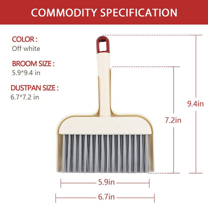 Small Dust Pan and Brush Set - Mini Dustpan and Brush Set, Small Broom and Dustpan Set, Whisk Broom, Dust pan and Brush for Desk, Table, Home, Kitchen.