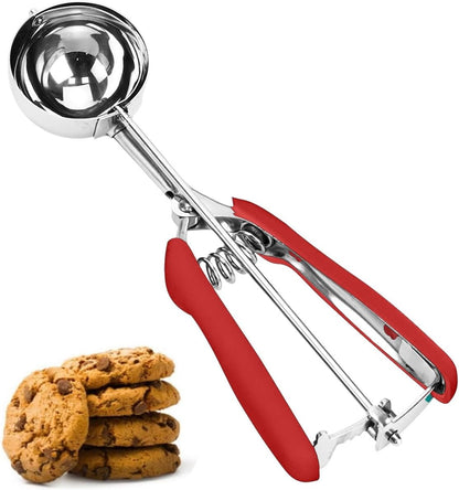 Ice Cream Scoop, 18/8 Stainless Steel Cookie Scoop, Cookie Scoops for Baking, 2 Tbsp/ 30 ml/ 1 oz Cookie Dough Scoop, Ice Cream Scooper with Trigger Release, Cookie Scooper for Baking