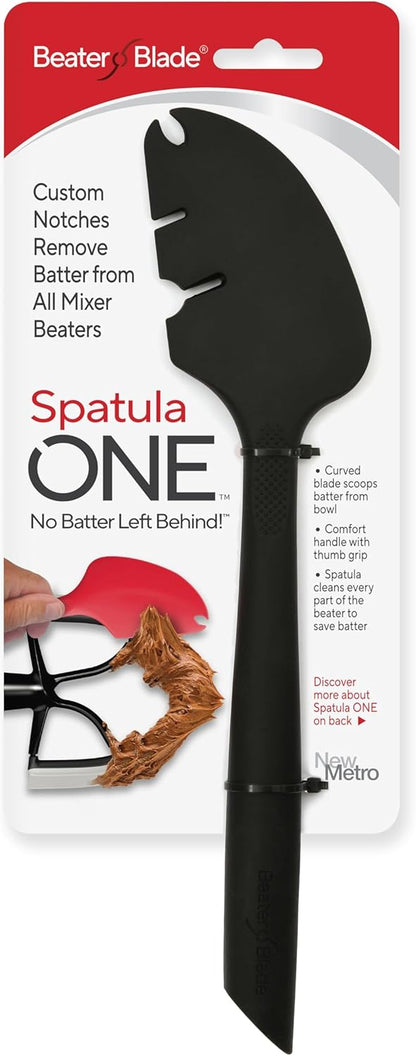 Silicone Spatula ONE Mixer Beater Scraper and Spatula, Cherry Red