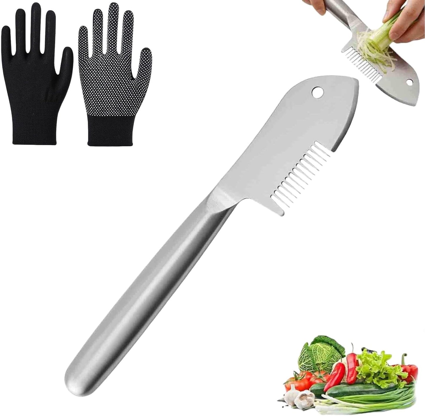 Stainless Steel Multi-Purpose Julienne Peeler for Smooth Vegetable Prep, Multi Function Kitchen Tool for Consistent Julienne and Easy Daily Cooking (White 1pc)
