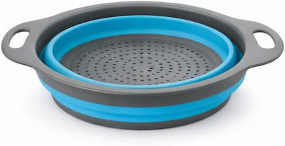 Collapsible Silicone Colander Set of 2 (Large & Small) (Green)