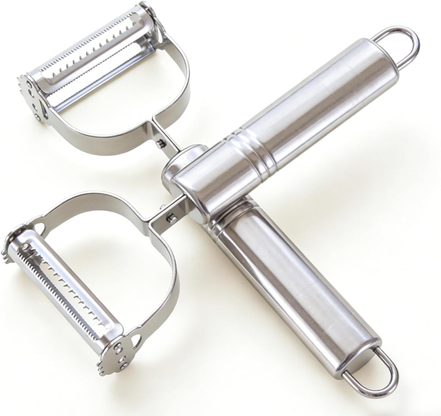 2-Pack Dual Blade Kitchen Peelers, Stainless Steel Y Peeler & Serrated Fruit Peeler Set for Potatoes, Carrots, Tomatoes, Cucumbers, Melons and More