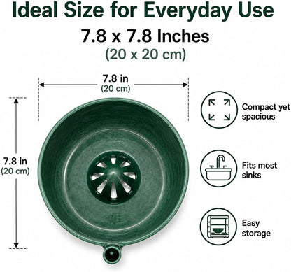 Self Spinning Berry Washing Bowl, Automatic Fruit Vegetable Washer Spinner with Drain Basket, Quick Cleaning Multipurpose Kitchen Fruit Washing Basket for Berry Grape Cherry