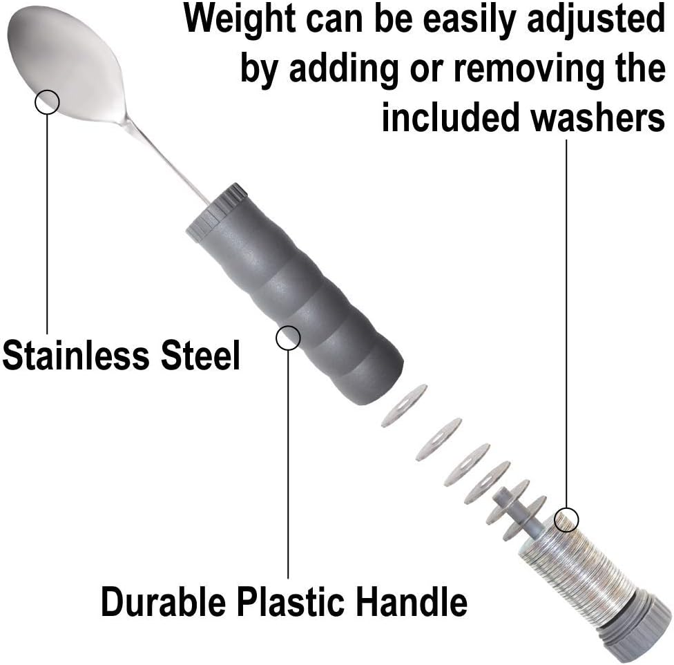 Rehabilitation Advantage Adjustable Weighted Tablespoon with Washer Center