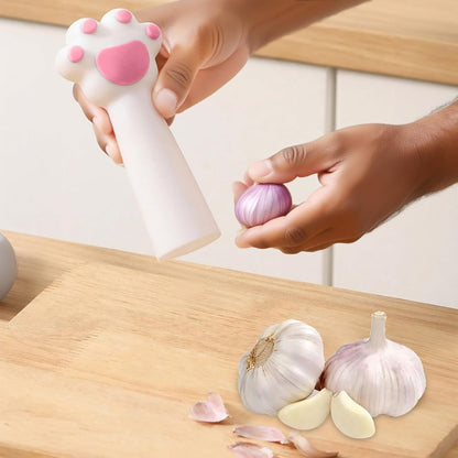 Garlic Peeler, Garlic Roller Peeling Tube Tool, Easy Quick to Peeled Garlic Cloves, Useful Kitchen Tool for Garlic (Grey+Pink)