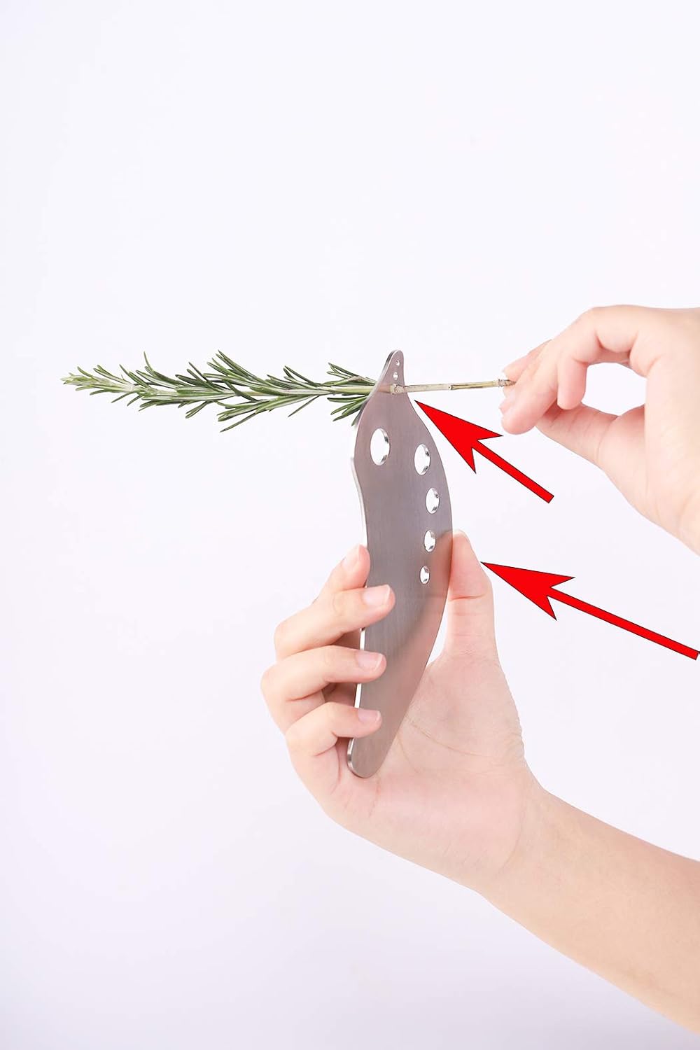 Herb Stripper Tool – Stainless Steel Kale Stripper Tool Stem & Leaf Remover with Handle for Chard and Collard Greens
