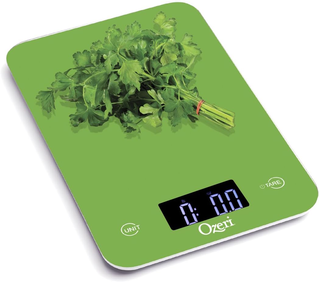 Ozeri Touch Professional Digital Kitchen Scale (12 lbs Edition), Tempered Glass in Elegant Black