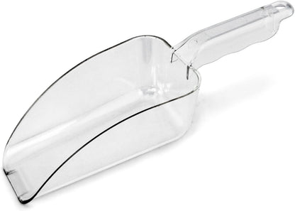 New Star Foodservice 34400 Polycarbonate Plastic Utility Ice Scoop, Clear, 12-Ounce