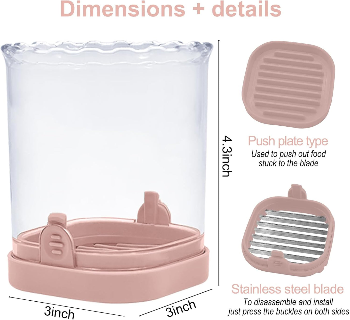 Strawberry Slicer：Fruit Slicer Cup Veggie Salad Speed Cutter for Strawberries Egg Banana Mushroom Cucumber Kiwi the Kitchen Portable Slicing Tool (Pink)