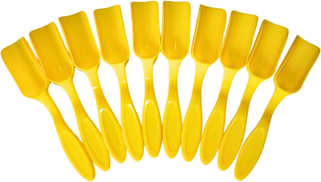 10Pcs NINGDAN Mini Shovel,Plastic Mini Gardening Shovel Spoons Soil Scoops,Cultivation Digging Transplanting Tools for Succulents Potted Flowers,Milk Powder/Coffee Beans Scoops (5 Colors)