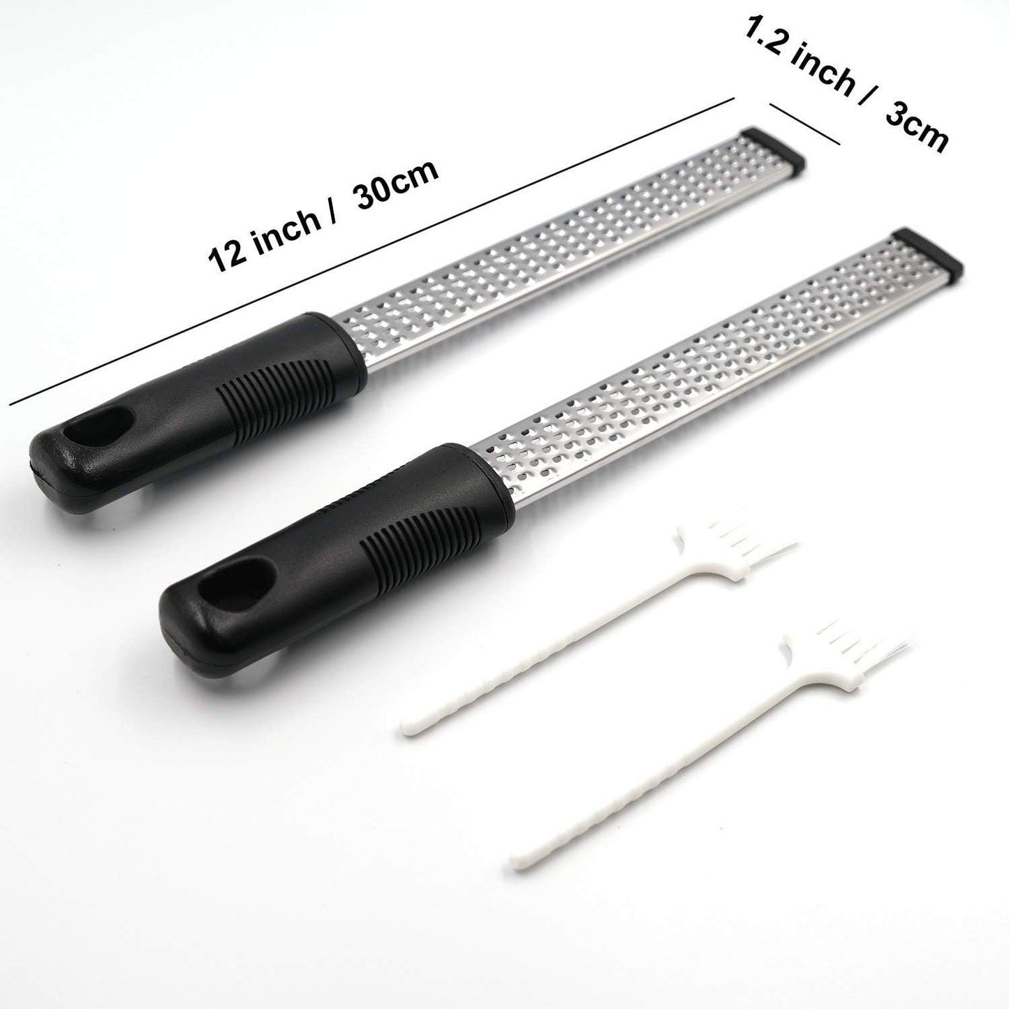 Mayata 2set Stainless Steel Lemon Zester Fruit Peeler Citrus Cheese Grater — Cheese Lemon, Ginger, Garlic, Nutmeg, Chocolate, Vegetables, Fruits