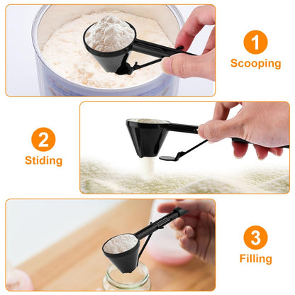 Coffee Scoop Funnel for K-Cups Reusable, Measuring Scoop Funnel for Filling Water Bottles with Protein Powder Milk Powder Filling, Coffee Spoon Accessories