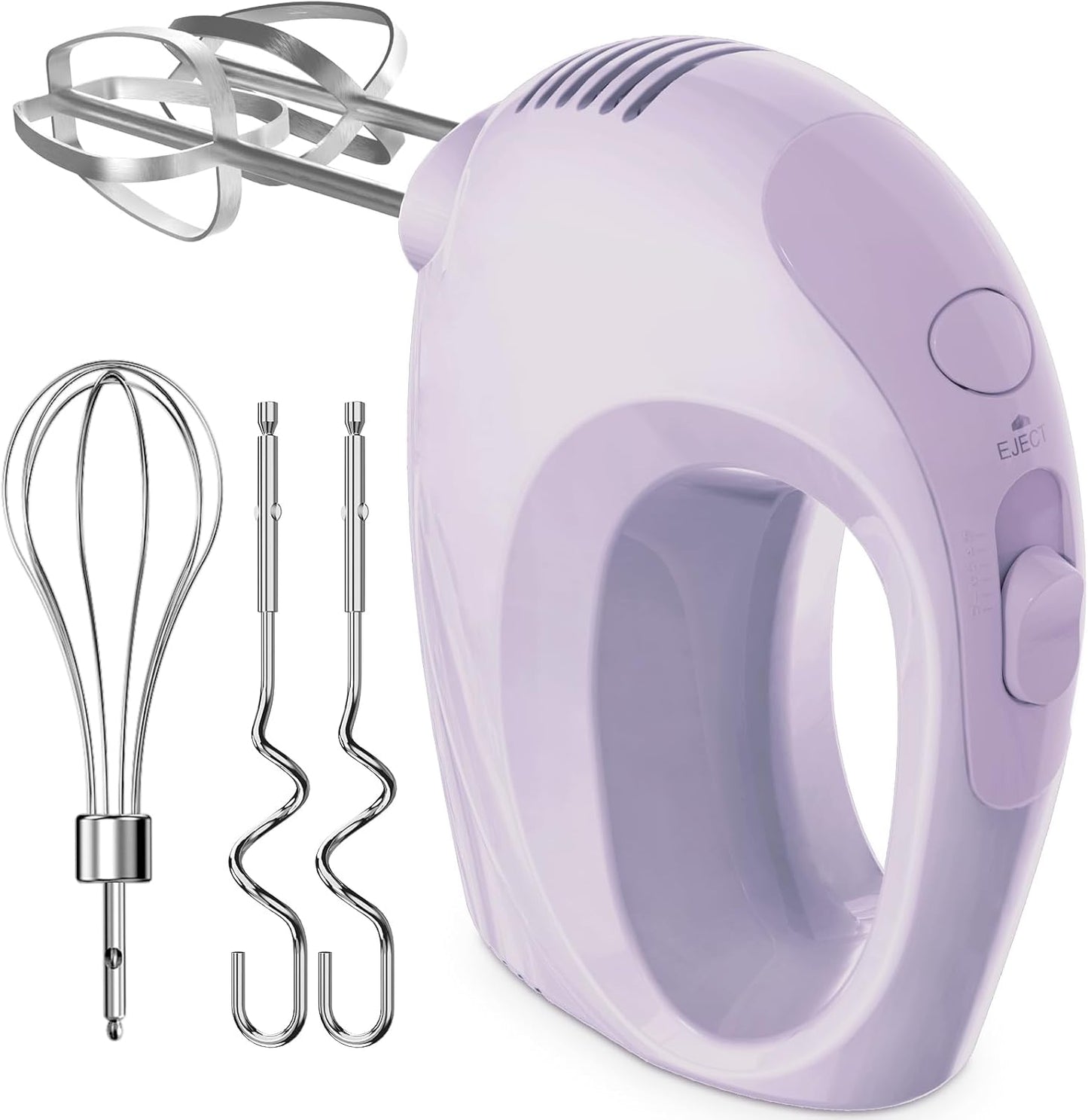 Hand Mixer, 5-Speed Electric Whisk with Turbo Boost Includes 5 Stainless Steel Attachments - Great Stand Mixer Alternative for Baking Cakes, Bread & More