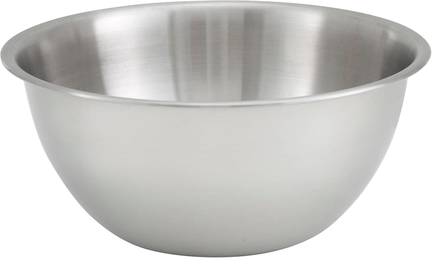 Winco 8 Quart Heavy-Duty Stainless Steel Mixing Bowl with Non-Slip Base