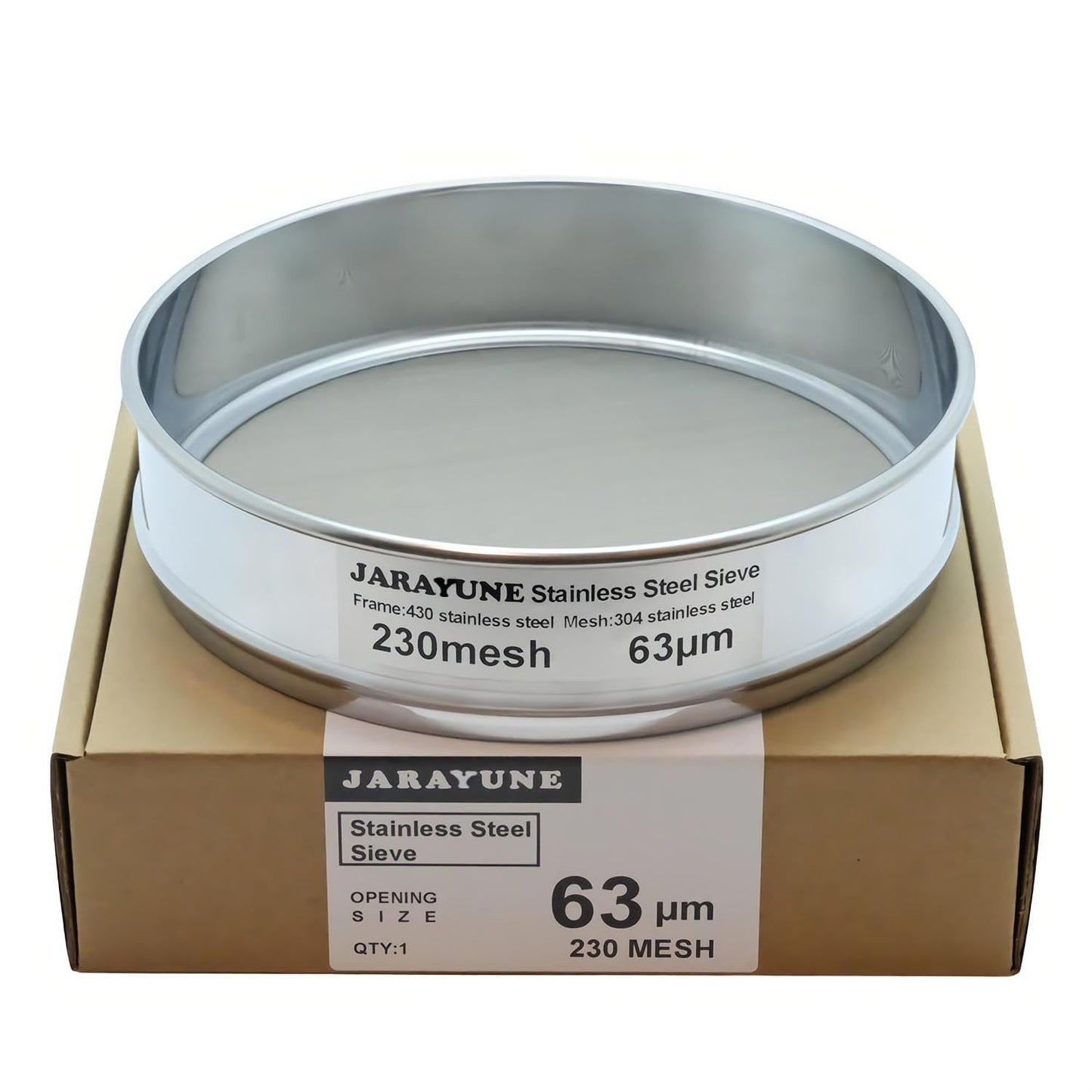 18 Mesh Stainless Steel Lab Sieve, Sturdy 8Inch(20.5cm) Sifter, Fine Mesh Sieve Strainer for Powder Pellet Flour Liquid Filtration-Lab Industrial DIY Household Use