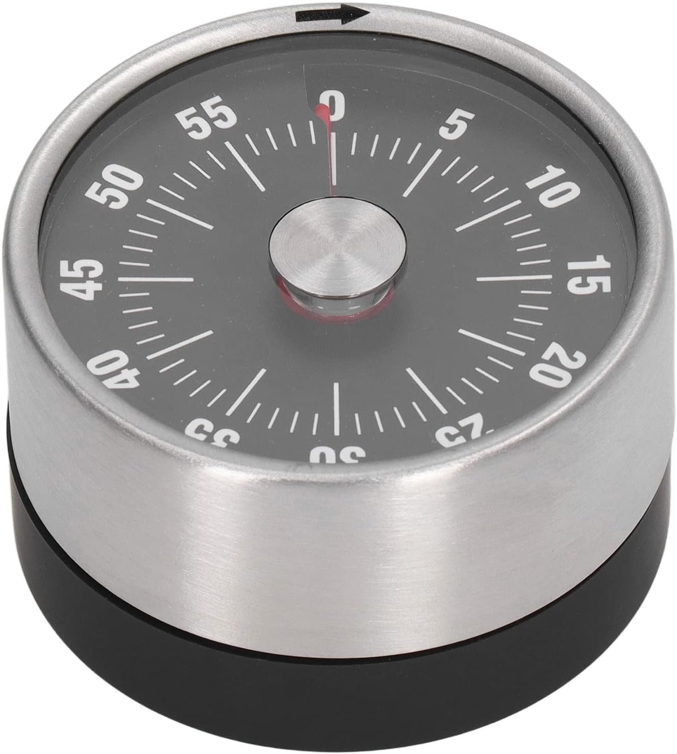 Minute Timer, Easy To Use High Accuracy Stainless Steel 70db Alert Magnet Design Magnetic Timer for Cooking(black)