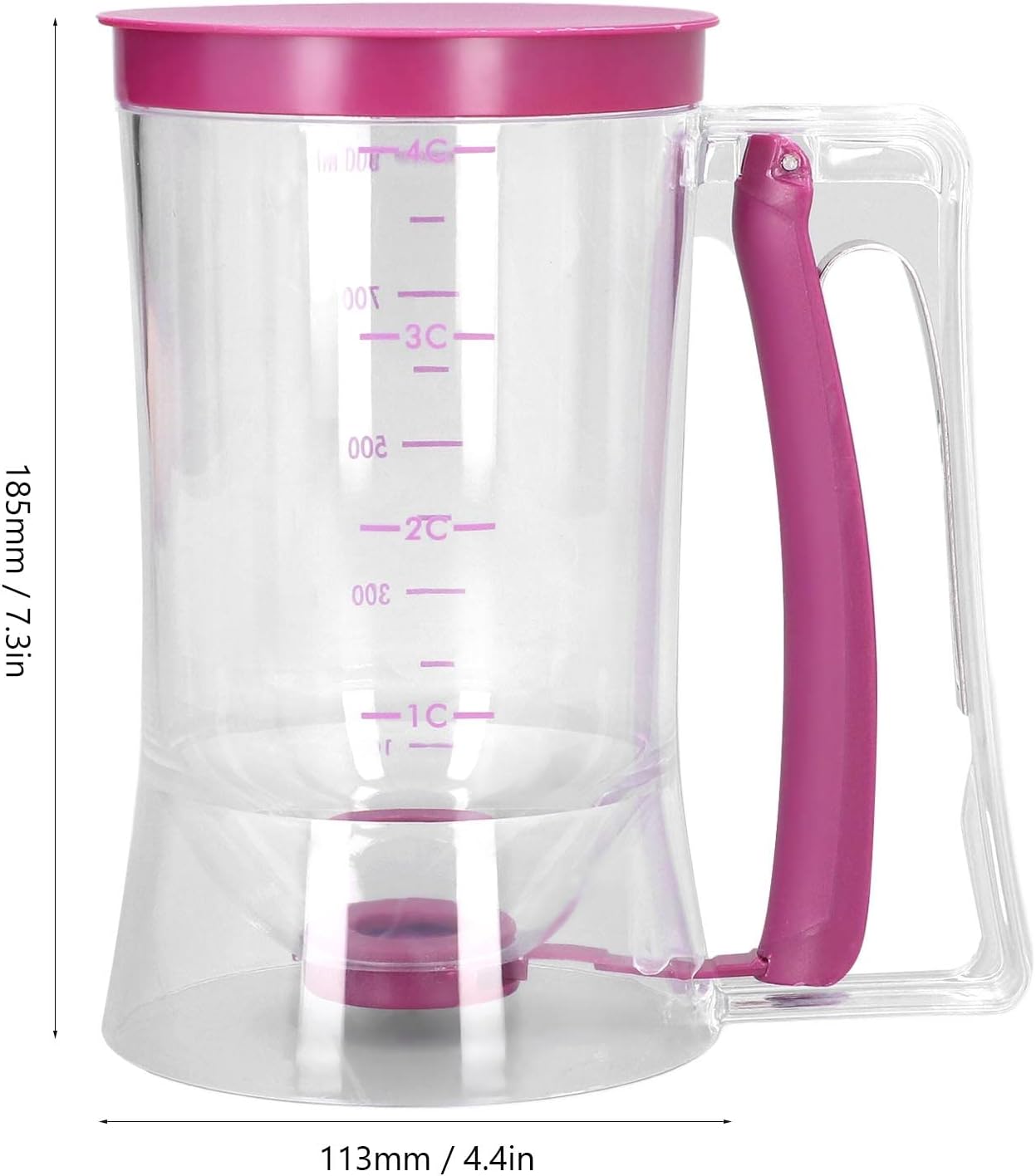 Pancake Batter Dispenser, BPA Free Pourer with Measurable Scale, Effortless Pancake Making