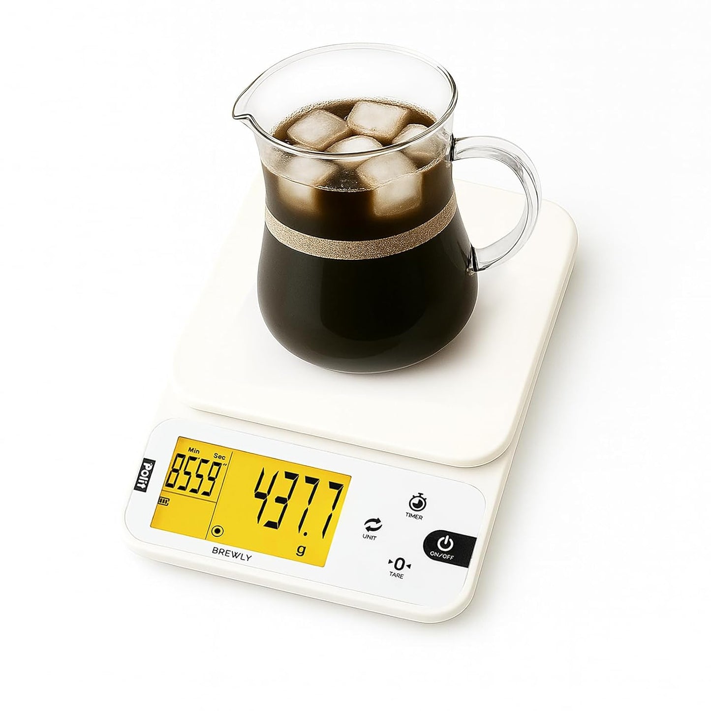 Polit Digital Kitchen Scale KT-66 30lb/13kg｜0.05oz/1g Precision Food Scale with LCD Display｜Battery or Plug-in｜Stainless Steel Top｜Grams, Ounces, Pounds｜5 Units for Baking, Farming & Shipping Scale