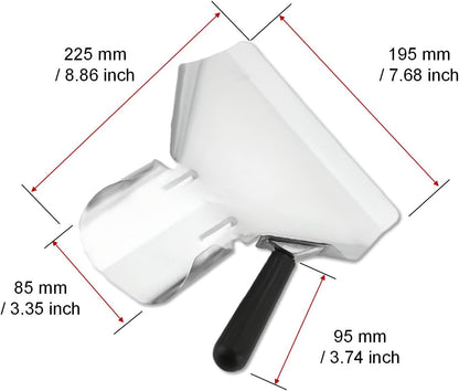 French Fry Scoop & Scooper - Polycarbonate Multipurpose Utility Scooper for Ice Candy Snacks & More