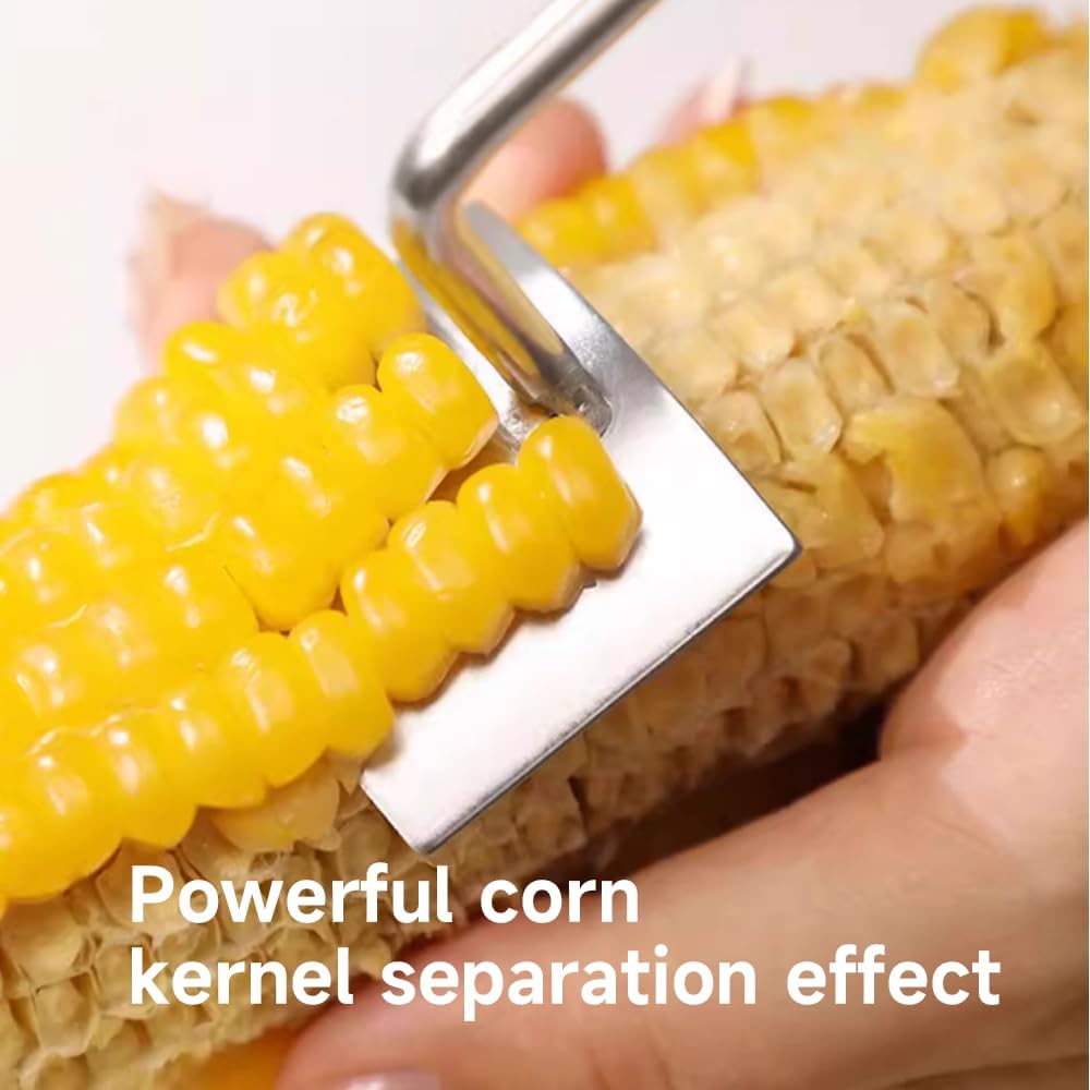 2PCS Corn Peeler, 2026 New Corn Cob Stripper Tool Stainless Steel Corn Peeler for Corn on the Cob Kitchen Gadget Corn On Cob Remover Cutter Tool