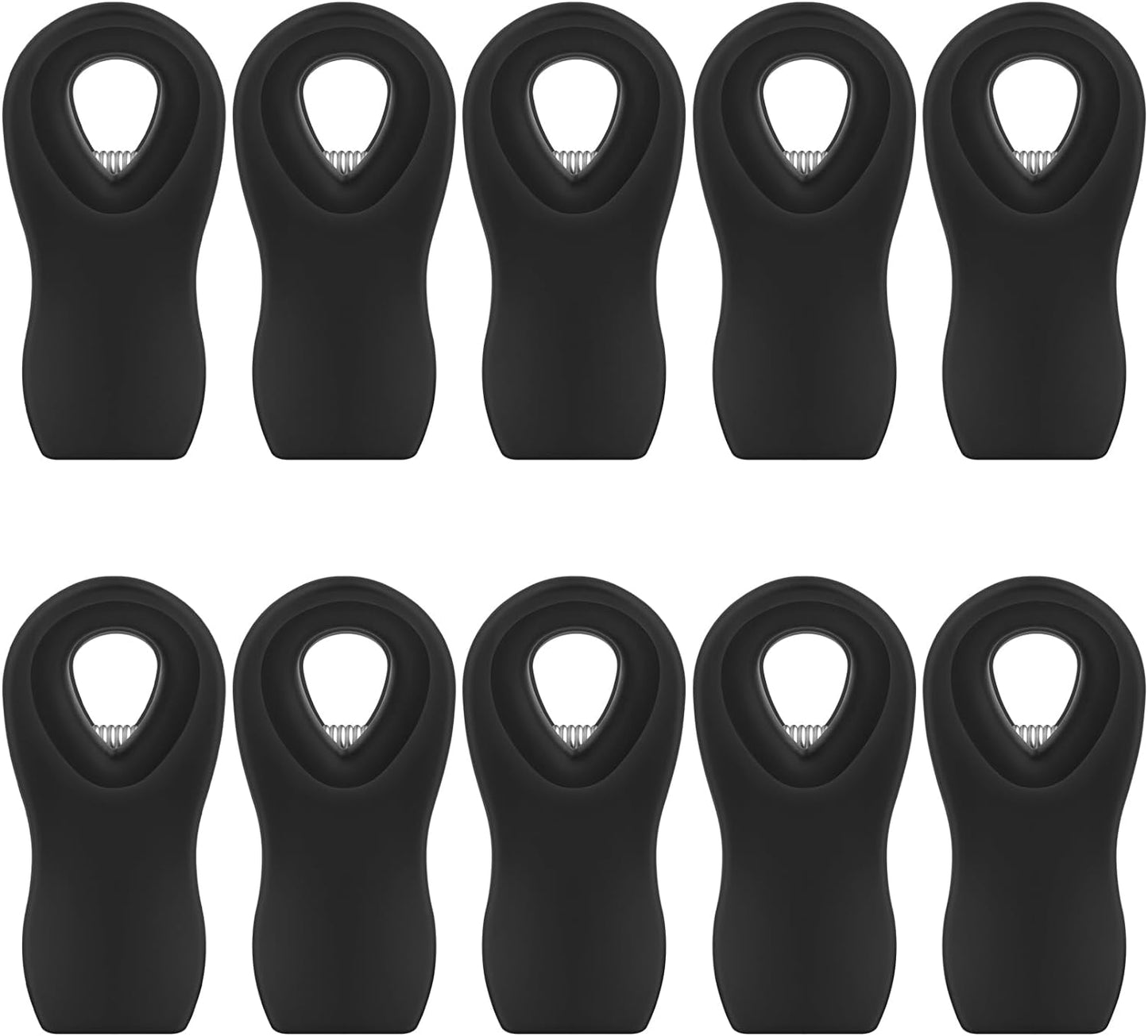 10PCS Magnetic Chip Clips Airtight Seal Reusable Black Bag Clips for Food Storage Heavy Duty Plastic Food Clip for Refrigerator,Fridge,Snack, Kitchen,Bread Bag,Garden,Clothes Pins,Home Decor