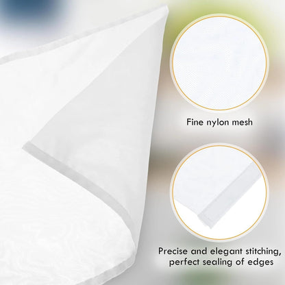 6Pcs 12 x 8 Inch Nylon Nut Milk Bag Nut Bag Strainer Fine Mesh Cheese Cloth Reusable 200 Mesh Fine Mesh Bag for Straining Fruit Juice Coffee Tea Yogurt Cheese Tofu Cold Brew Filter Bag