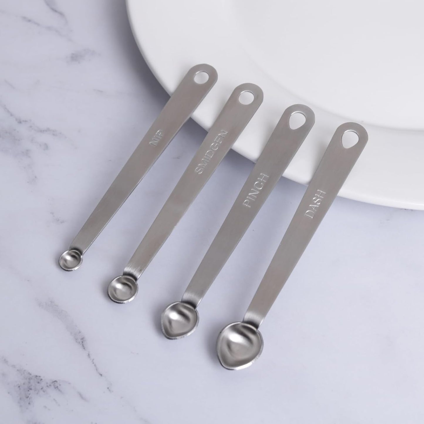 2PCS 1/32 Teaspoon(1/32tsp, Smidgen) Single Tiny Measuring Spoon, Small Individual Stainless Steel Measure Spoons Only