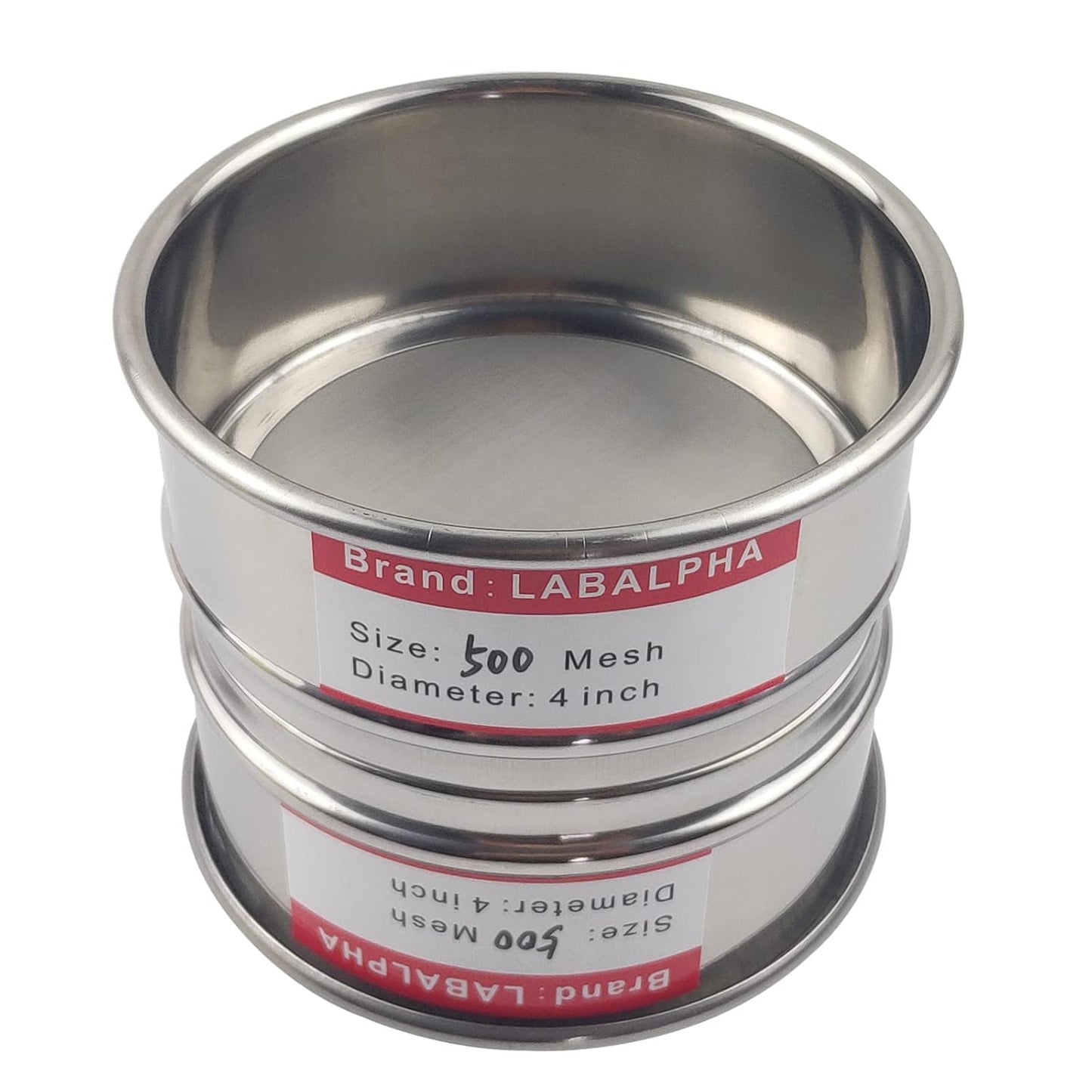 LABALPHA 70 Mesh Lab Sieves, Test Sieve #70 Mesh, 4'' Diameter, 304 Stainless Steel Wire Cloth (0.22mm)