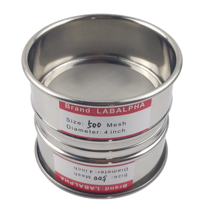 LABALPHA 70 Mesh Lab Sieves, Test Sieve #70 Mesh, 4'' Diameter, 304 Stainless Steel Wire Cloth (0.22mm)