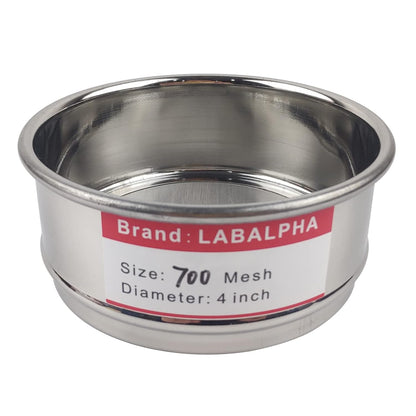 LABALPHA 70 Mesh Lab Sieves, Test Sieve #70 Mesh, 4'' Diameter, 304 Stainless Steel Wire Cloth (0.22mm)