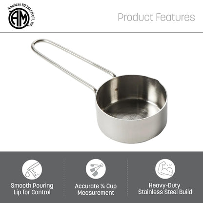 American METALCRAFT, Inc. 1/3 Stainless Steel Measuring Cup, Silver