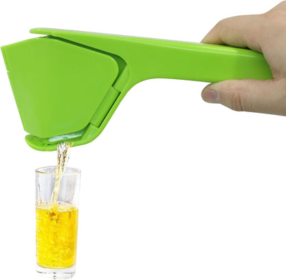 Zorfeter Effortless Lime Juicer, Manual Hand Juicer Easy-Squeeze Fold Flat Citrus Juicer, Portable Lemon Press Squeezer for Lemons/Limes/Citrus(Yellow)