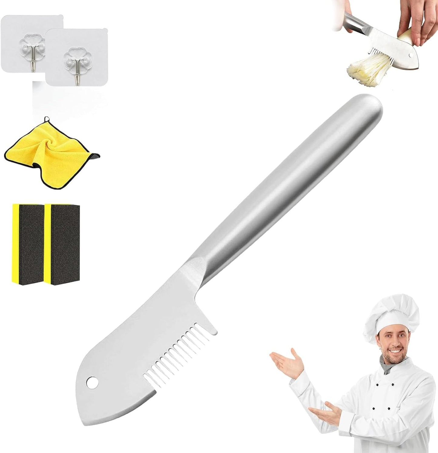 2026 New Stainless Steel Multi-Purpose Julienne Peeler,Vegetable Julienne Slicer Handheld,Quick & Easy Kitchen Shredder Tool, Comfortable Handle & Hanging Hole (2pcs)