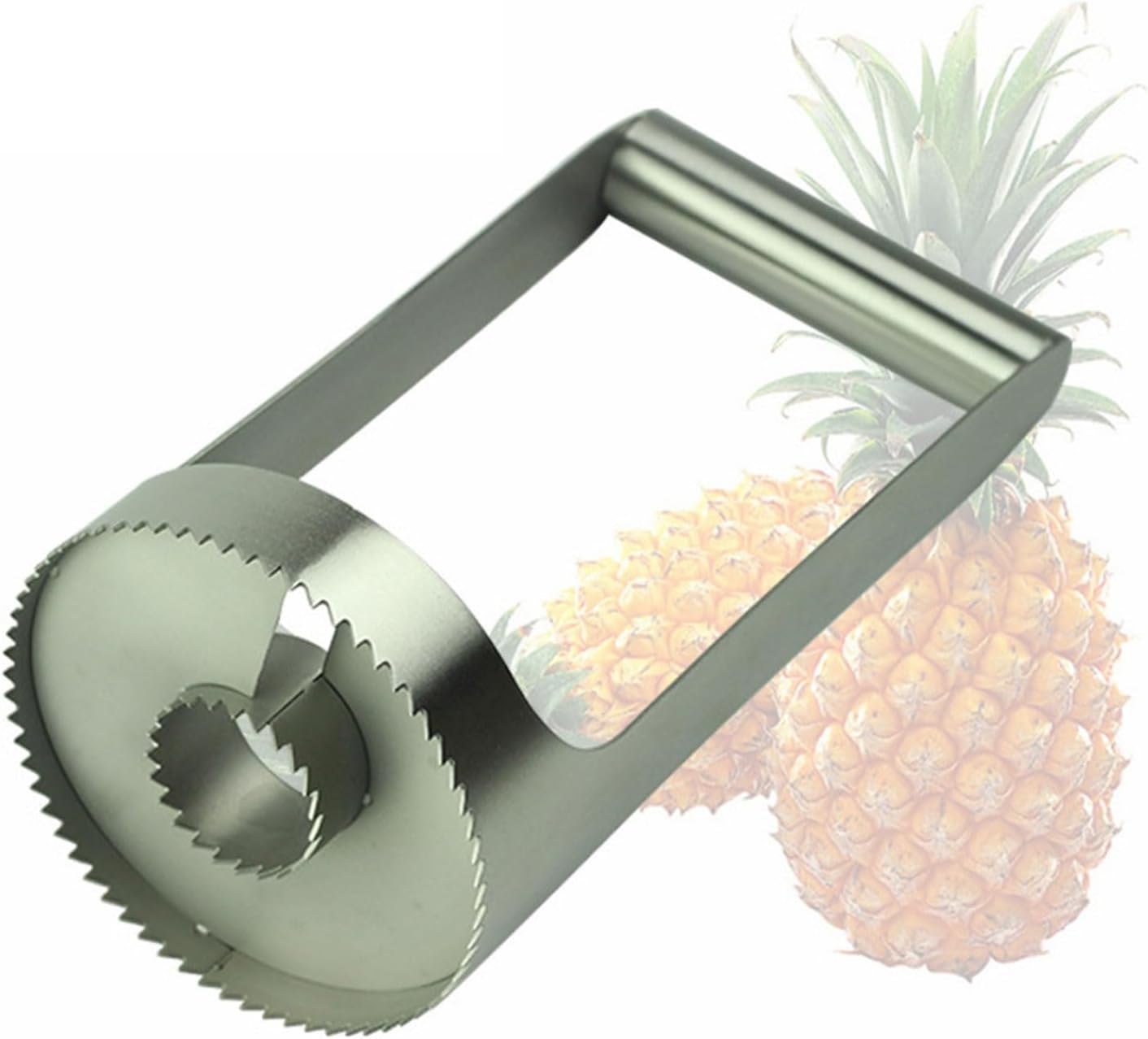 Pineapple Corer - Stainless Steel - Silver - Easy Fruit Slicing - Kitchen Tool