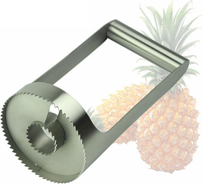 Pineapple Corer - Stainless Steel - Silver - Easy Fruit Slicing - Kitchen Tool