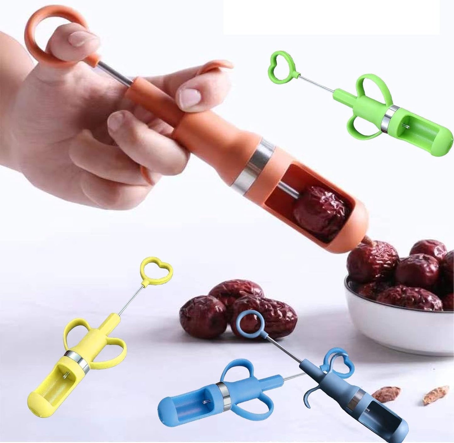 2PCS Cherry Pitter, Cherry Pitter Tool Pit Remover, Jujube Seed Remover Fruit Corer Pitter for Making Cherry Jam Remove Cherry Seed 23cm