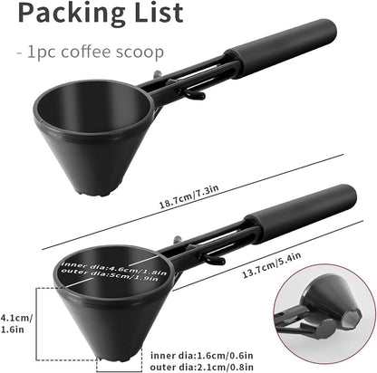 2-in-1 Measuring Scoop with Funnel for Protein Powder, Coffee Grounds, Milk Powder, Water Bottle Filling, Resuable K Cup Coffee Capsule with Coffee Grounds