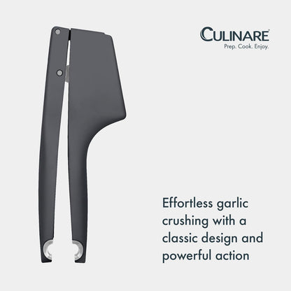 Culinare Garlic Press – Ergonomic Garlic Crusher with Large Chamber for Multiple Cloves – Easy to Use Ginger Mincer – Powerful Stainless Steel Crushing Action – Dishwasher Safe, 2-Year Guarantee