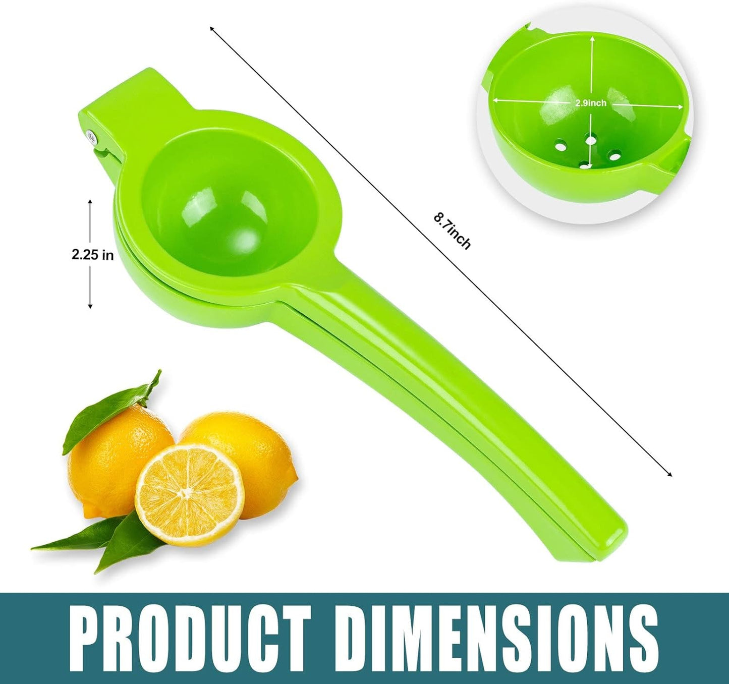 Y-ME Manual Juicer Citrus Lemon Squeezer, Fruit Juicer Lime Press Metal, Professional Hand Juicer Kitchen Tool(Yellow）