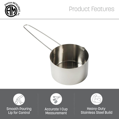 American METALCRAFT, Inc. American Metalcraft MCL125 Stainless Steel Measuring Cup, 1 1/4-Cup
