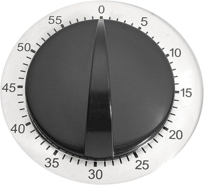Kitchen Timer for Cooking, Mechanical Stainless Steel Chef Cooking Timer, Easy-to-Read 2.5” Dial, Loud Alarm Countdown Reminder for Cooking or Baking, No Batteries Required